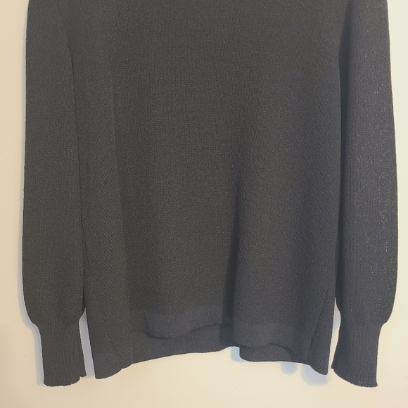 Castleberry | Women's Vintage Black Cardigan Sweater With Gold Buttons (Size 14) - Picture 13 of 14